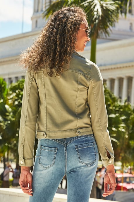 Sage Green Denim Jacket