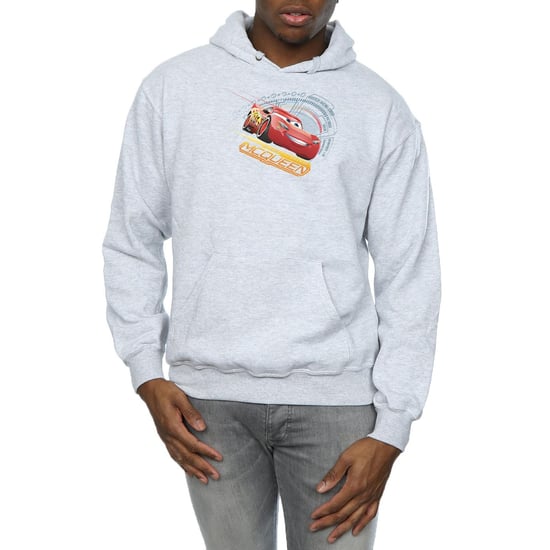 Disney Mens Cars Lightning McQueen Hoodie (Sports Grey) - Image 3