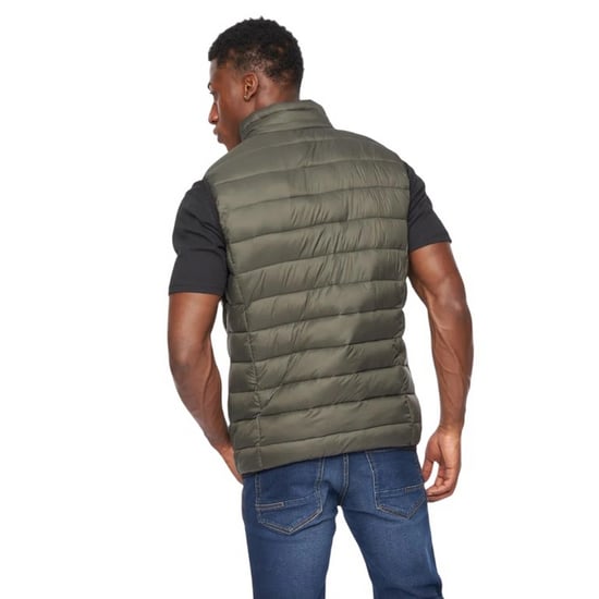 Crosshatch Mens Gattering Gilet (Olive) - Image 2
