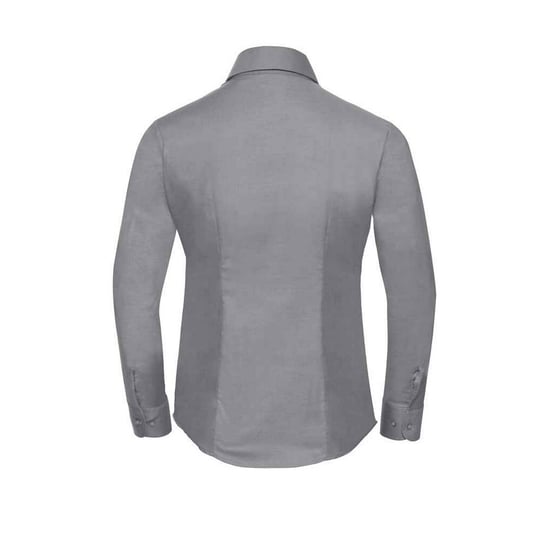 Russell Womens/Ladies Oxford Easy-Care Long-Sleeved Shirt (Silver) - Image 2