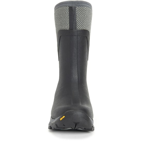 Muck Boots Arctic Ice Mid AGAT Rubber Black/Grey Geometric Wellington Boots - Image 3