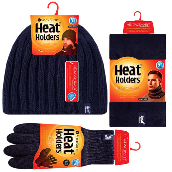 Set de Gorro, Cuello y Guantes para Hombre | Calentadores | Accesorios de Invierno - Azul Marino - Image 2