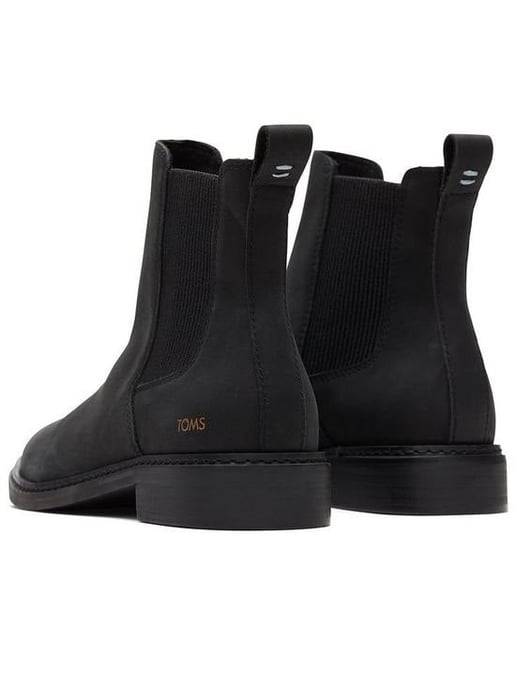 Toms Womens Charlie Leather Chelsea Boots in Black - Image 2