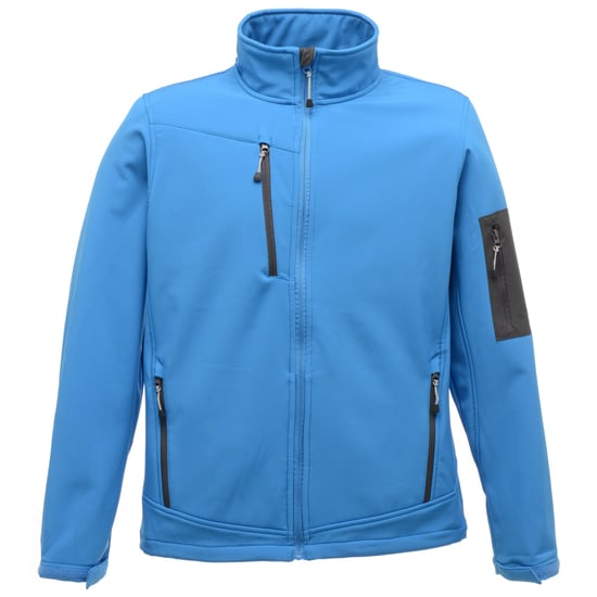 Regatta Standout Mens Arcola 3 Layer Softshell Jacket (Waterproof And Breathable) (French Blue / Seal Grey)