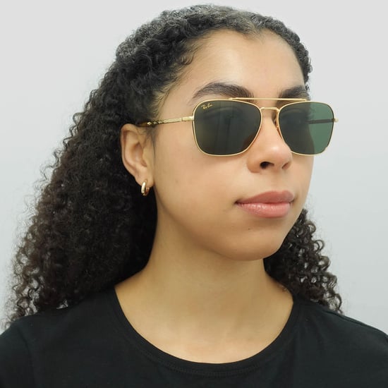 Ray-Ban Square Unisex Gold Green RB3636 New Caravan