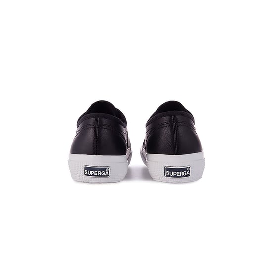 Superga Unisex Adult 2750 Efglu Leather Trainers (Black/White)