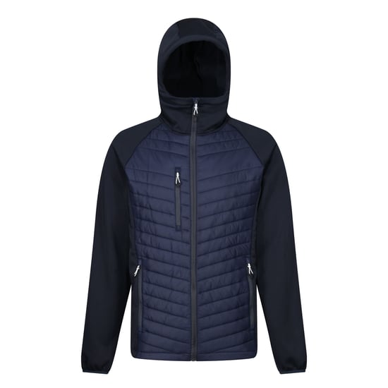 Regatta Mens Navigate Quilted Hybrid Jacket (Navy/Seal Grey) - Image 1