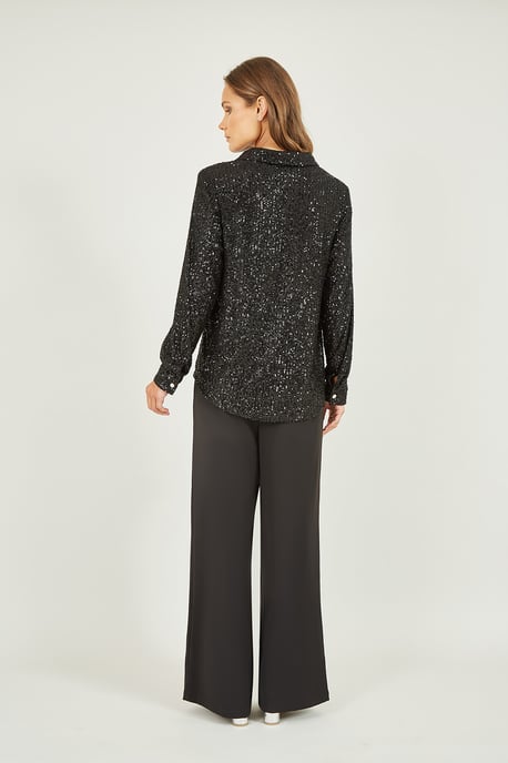Black Sequin Shirt