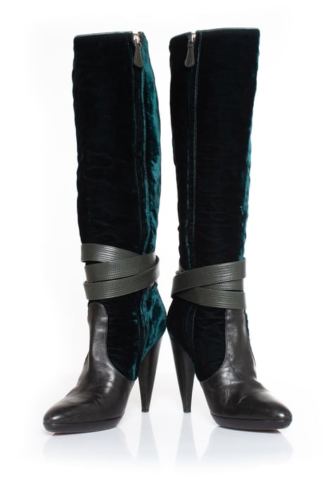 velvet strap boots - Image 6
