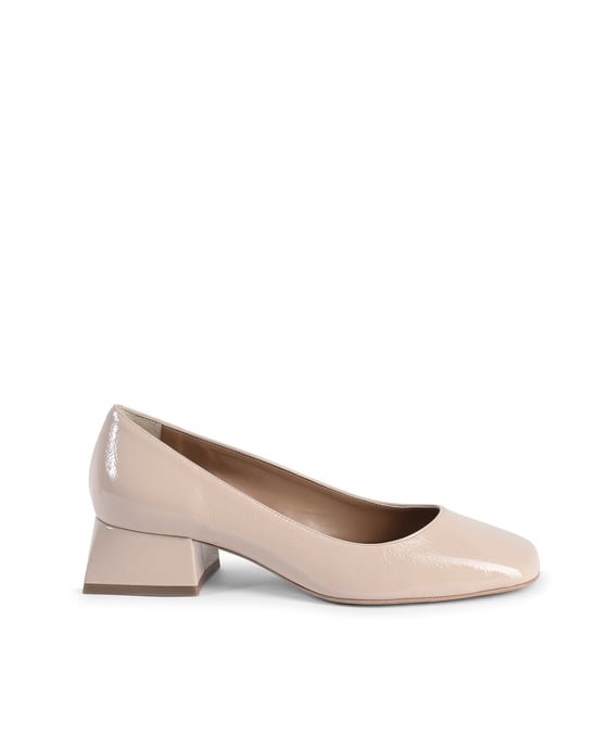19V69 Italia Womens Heeled Ballerina Sofia Naplack Nude