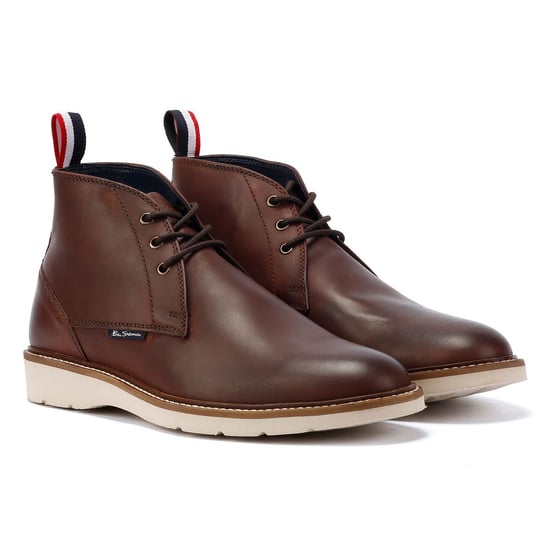 Ben Sherman Hampton Leather Men's Burgundy Boots - Image 1