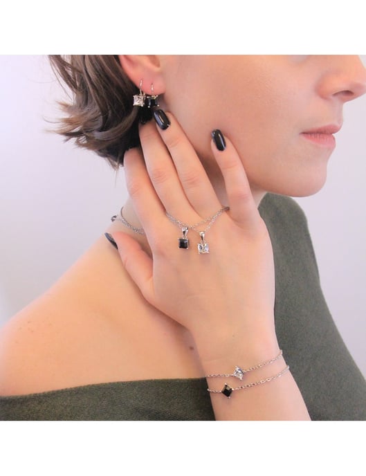 Pulsera Calle - Plata y Negro - Image 6