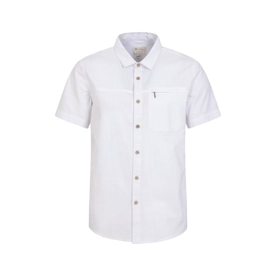 Mountain Warehouse Mens Coconut Slub Short-Sleeved Shirt (White)