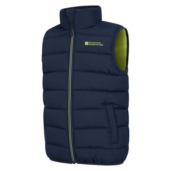 Mountain Warehouse Childrens/Kids Rocko Plain Padded Gilet (Dark Blue) - Image 3