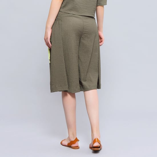 Casual Wide Leg Capri Trousers - Image 2