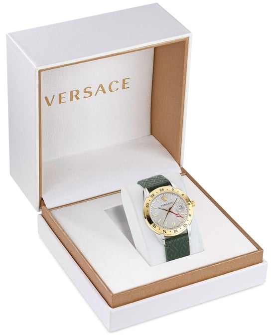 Versace Greca Time Gmt Men's Green Watch VE7C00223