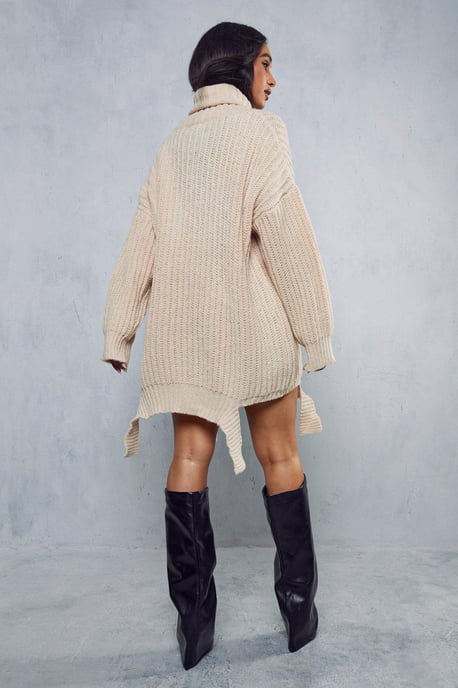 Rib Knit Oversized Jumper Dress