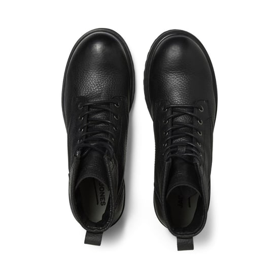 Jack & Jones Bota de piel Buckley con cordones Negro - Image 3