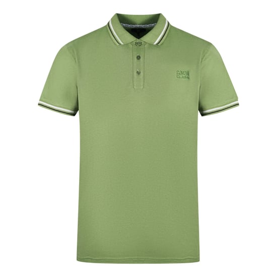 Camiseta Polo Verde con Cuello Doble de Cavalli Class - Image 1