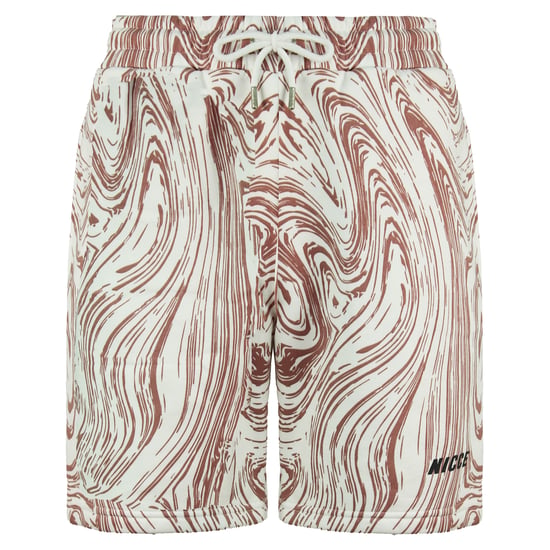 Nicce Stretch Waist White Rose Mens Ash Joggers Shorts 211 1 06 06 0338