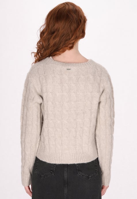 Dreimaster Cardigan women light brown melange - Image 4