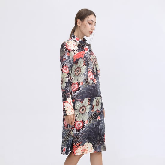 Floral macro print shirt dress - Image 2
