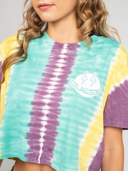 Guess T-Shirt Tie-Dye Woman's Multicolored