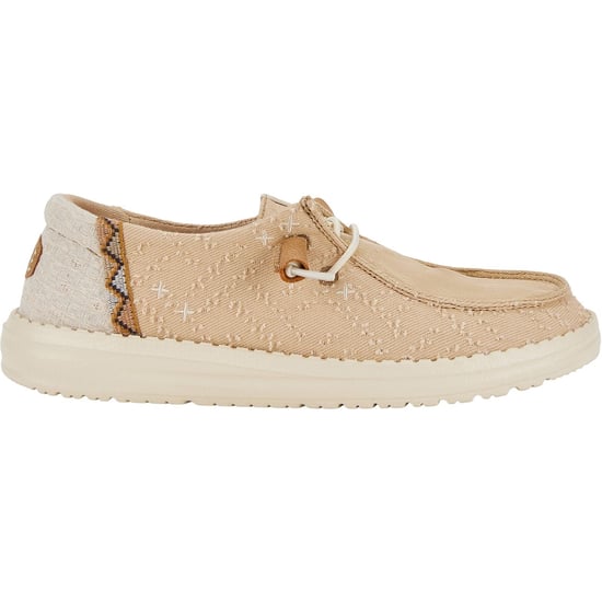 HEYDUDE Wendy Crafted Boho Cotton Women's Tan Loafers - Image 6