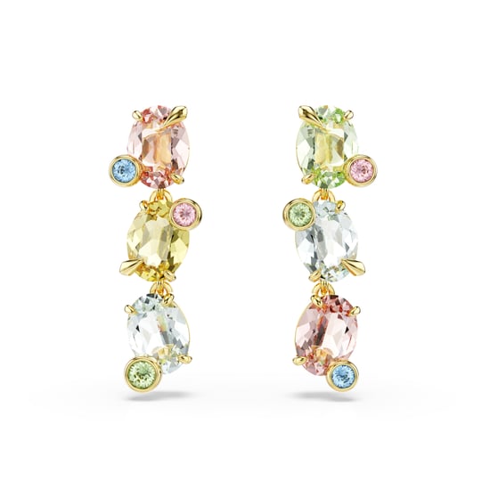 Swarovski 'Gema' Women's Gold Plated Metal Drop Earrings - Gold 5714815 - Image 2