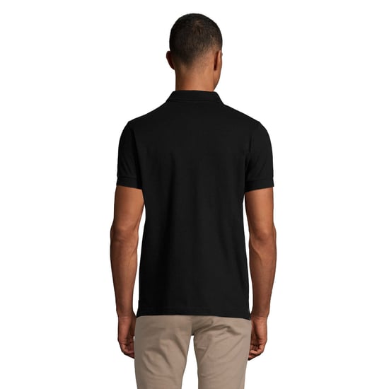 SOLS Mens Portland Polo Shirt (Black/Grey) - Image 2