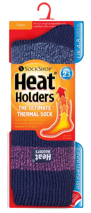 Heat Holders - Medias térmicas de invierno con patrón para mujeres 4-8 UK - Image 2