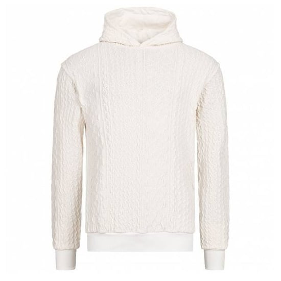 Criminal Damage Cable Knit Mens Off White Hoodie