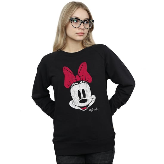Disney Womens/Ladies Minnie Mouse Face Sweatshirt (Black) - Image 3