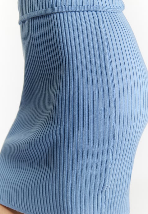 Mymo Knitted skirt women blue - Image 5