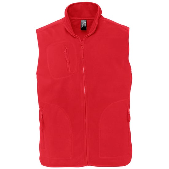 SOLS Norway Unisex Anti-Pill Fleece Bodywarmer / Gilet (Red) - Image 1