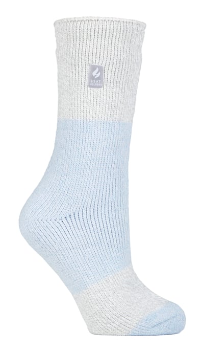 Calentadores - Calcetines térmicos de invierno para mujer | Calcetines de interior y exterior | Calcetines de peluche | Regalos para mujer - Azul / Plata (Catania) - Image 1