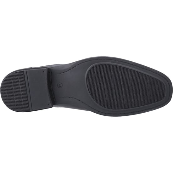 Pod Spear Leather Men's Black Slip-On Shoes - Image 3