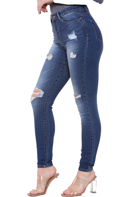 Vaqueros pitillo elásticos para mujer| Enzo Designer Ladieswear - Image 3