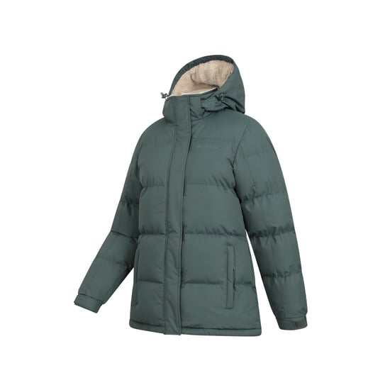 Mountain Warehouse Womens/Ladies Snow Borg Lined Padded Jacket (Khaki Green) - Image 4