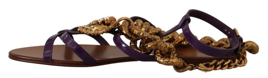 Sandalias de Cuero Moradas Devotion de Mujer Dolce & Gabbana - Image 5