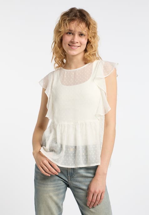 Dreimaster Sleeveless blouse women off-white - Image 3