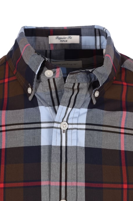 Gant Reg Poplinlarge Check Shirt Rich Brown