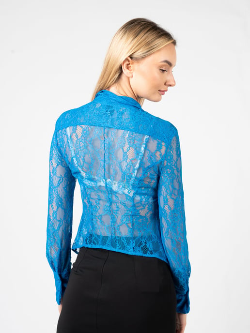 Pinko Camisa Cortese de mujer azul - Image 4