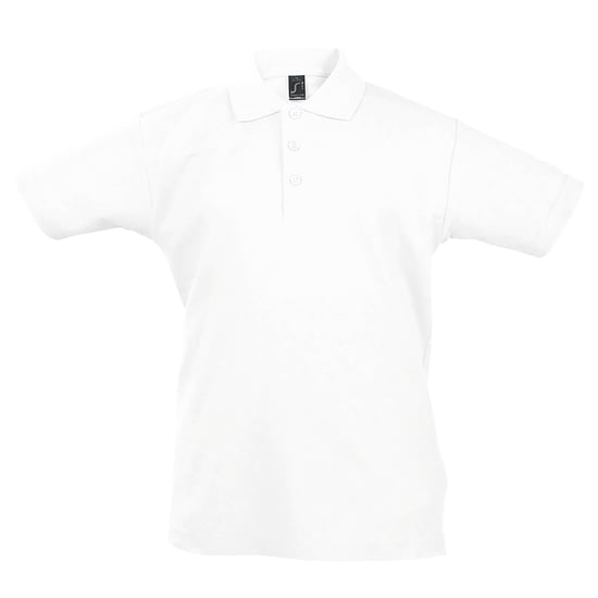 SOLS Kids Unisex Summer II Pique Polo Shirt (White) - Image 1