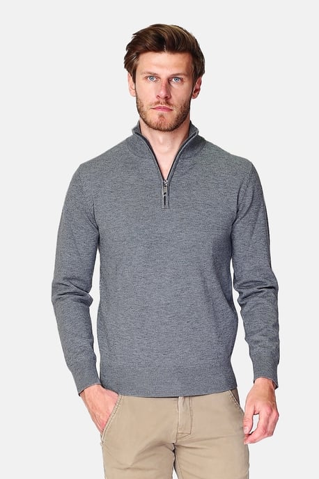 GB - William de Faye - Short zip - Dark Gray - Image 1