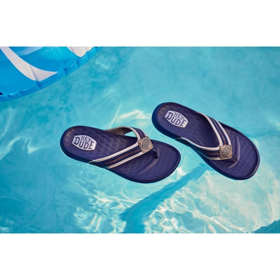 HEYDUDE Myers Flip Sport Mode Polyester Men's Navy/Navy Sandals - Image 6