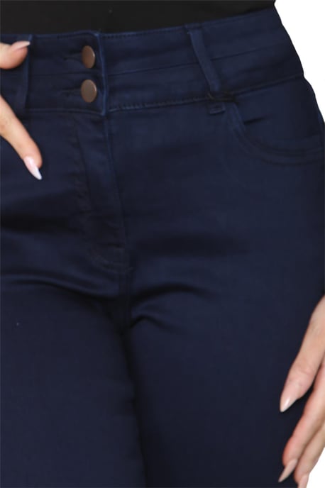M&Co Vaqueros de pierna estrecha para mujer en azul índigo - Image 4