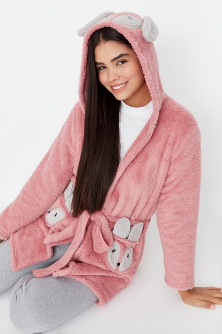 Trendyol Women's V Neck Short Dressing Gowns - Image 2