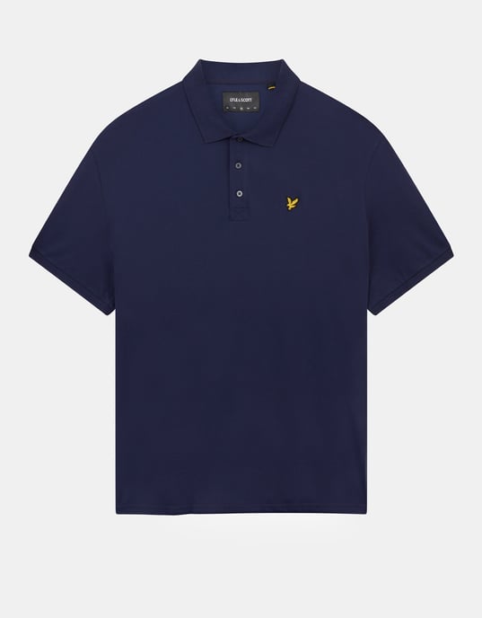 Lyle & Scott Plain Polo Shirt in Navy - Image 5