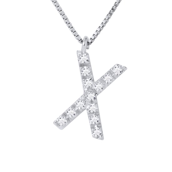 DIADEMA - Necklace with Diamonds - X - White Gold